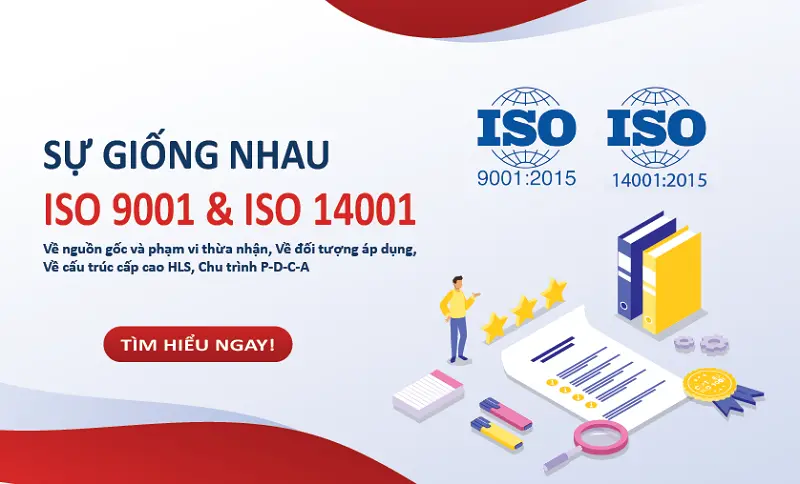 sự giống nhau giữa iso 9001 và iso 14001