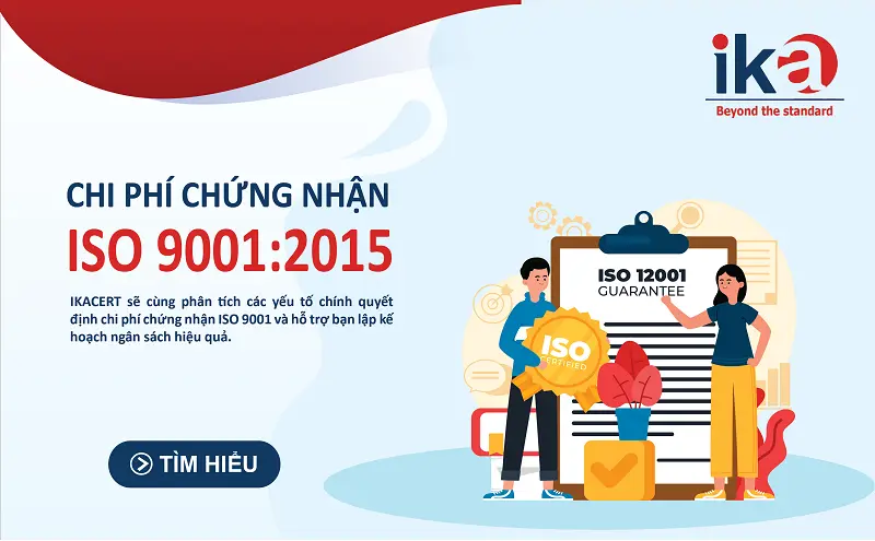 chi phí chứng nhận iso 9001:2015