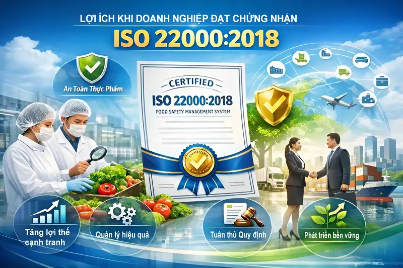 lợi ích khi đạt chứng nhận iso 22000:2018