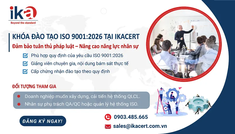khóa đào tạo ISO 9001:2026