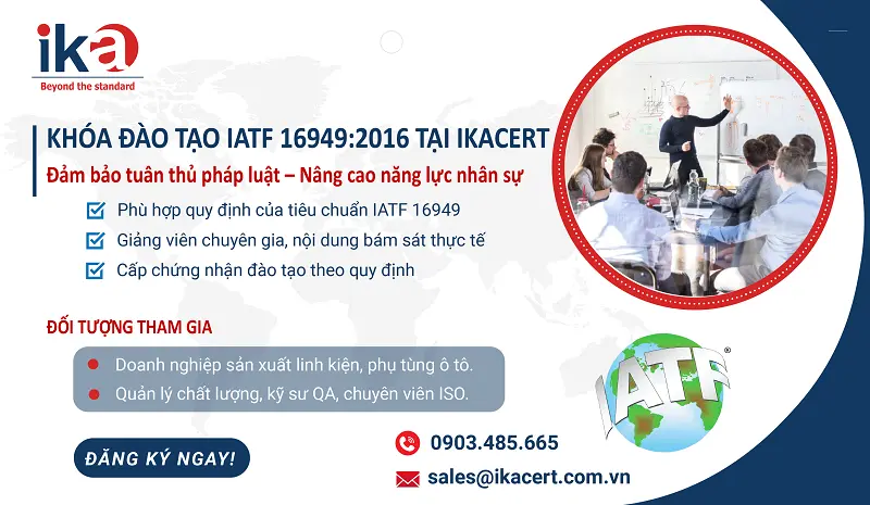đào tạo nhận thức và đánh giá nội bộ iatf 16949